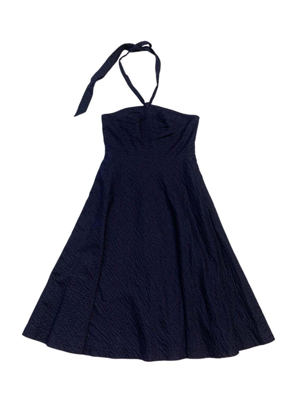 J. Crew Cotton Black Gauze Short Halter Neck Dress Minimal Capsule Getaway Vacay